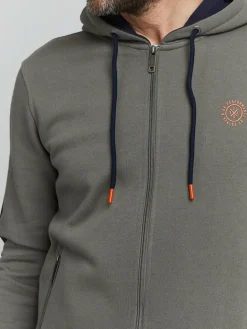 FQ1924 Sweatshirts & Sweatjacken<Herren Kapuzensweatjacke - FQFenro schlamm uni