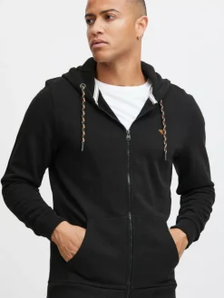 BLEND Sweatshirts & Sweatjacken<Herren Kapuzensweatjacke - BHLobal schwarz uni