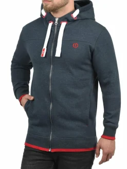 Solid Sweatshirts & Sweatjacken<Herren Kapuzensweatjacke - SDBenjaminZip blau uni