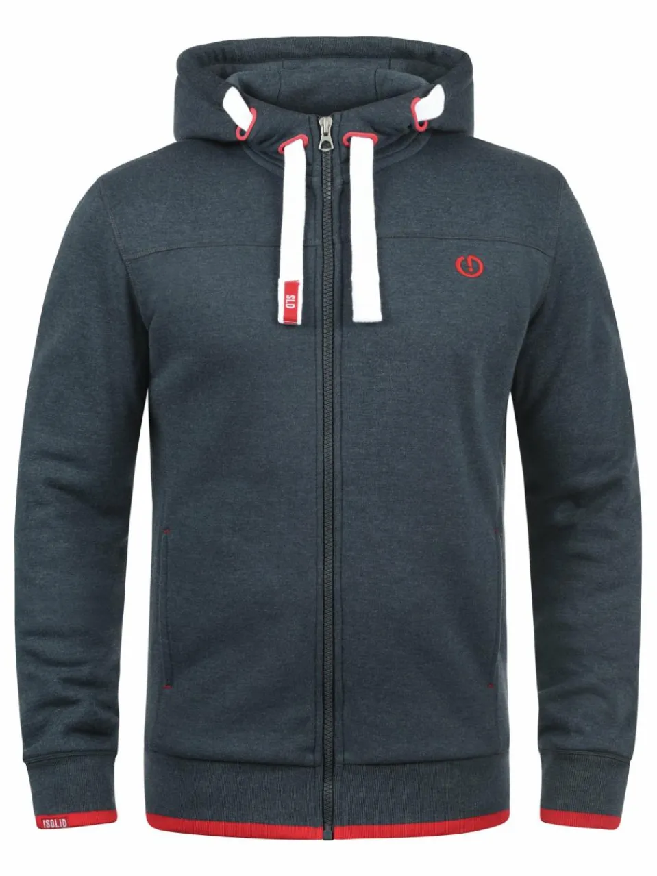 Solid Sweatshirts & Sweatjacken<Herren Kapuzensweatjacke - SDBenjaminZip blau uni