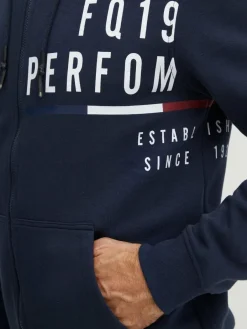 FQ1924 Sweatshirts & Sweatjacken<Herren Kapuzensweatjacke - FQAlbert marine bedruckt