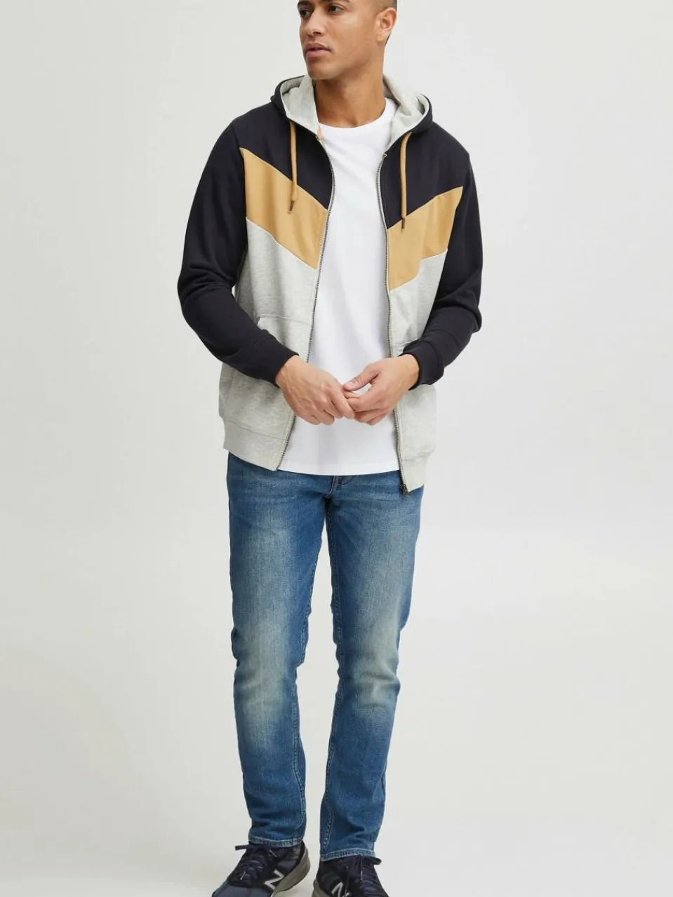 Indicode Sweatshirts & Sweatjacken<Herren Kapuzensweatjacke - IDPock marine gemustert