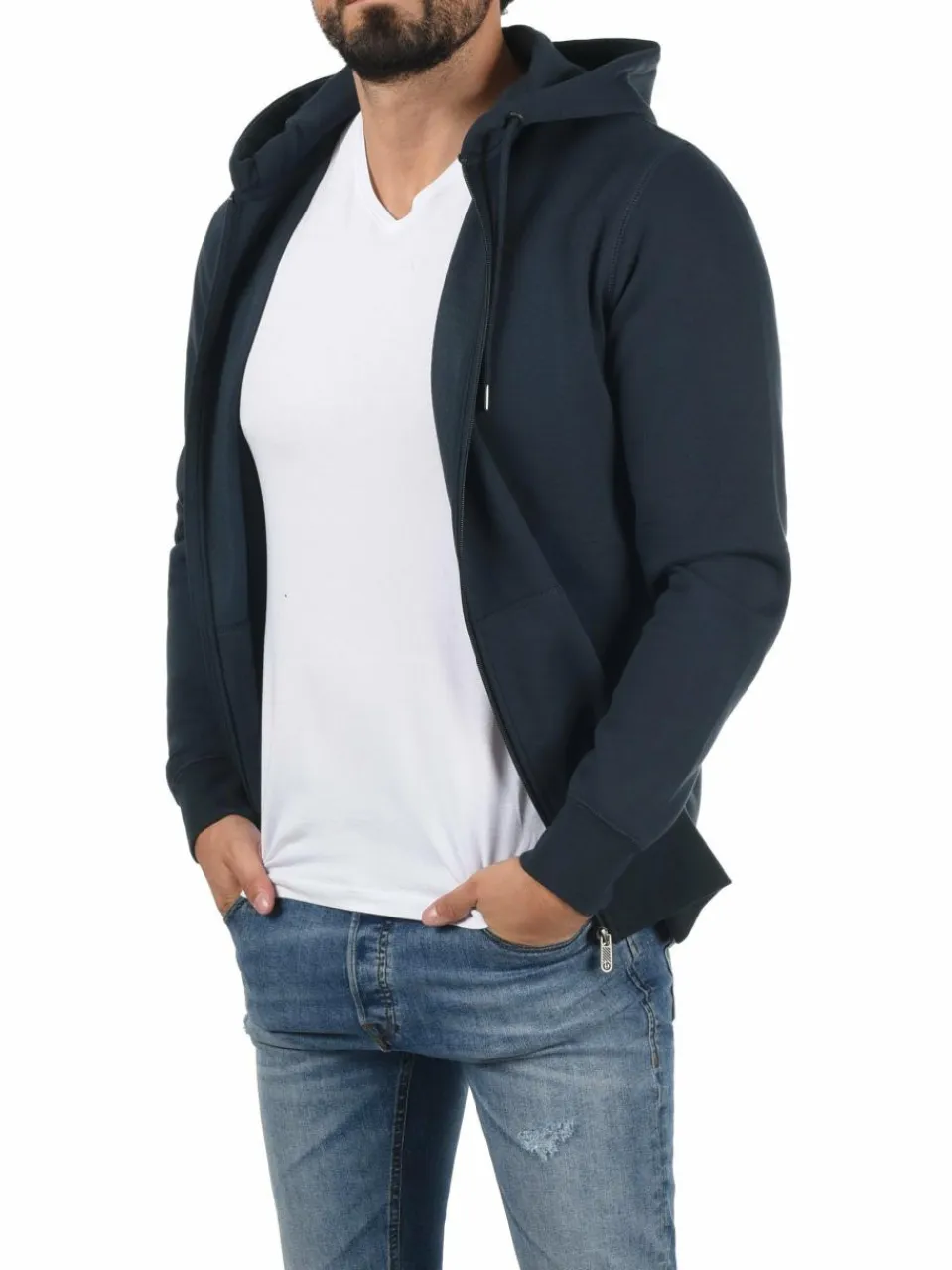 Solid Sweatshirts & Sweatjacken<Herren Kapuzensweatjacke - SDBerti blau uni