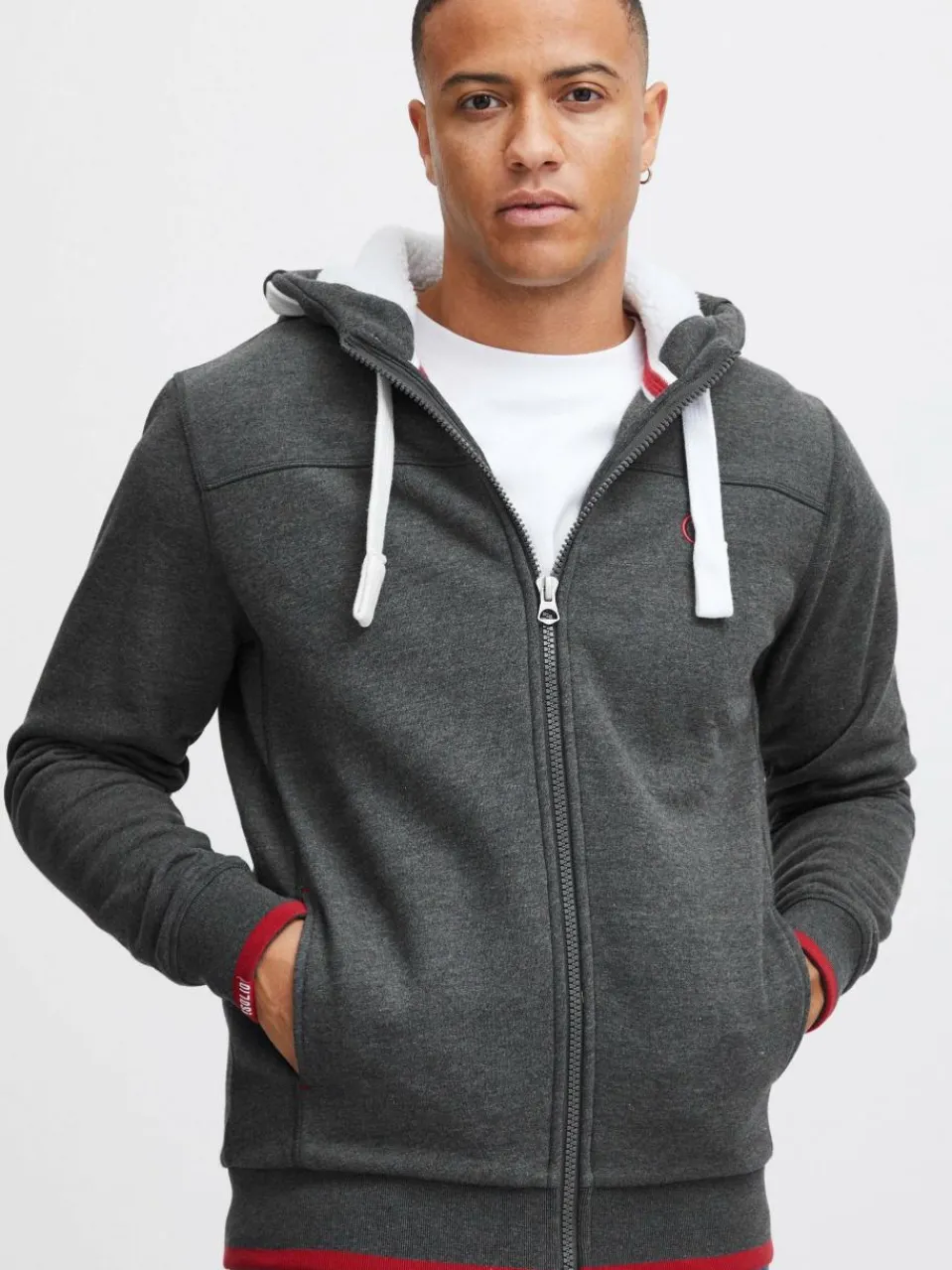 Solid Sweatshirts & Sweatjacken<Herren Kapuzensweatjacke - SDBenjaminZip grau uni