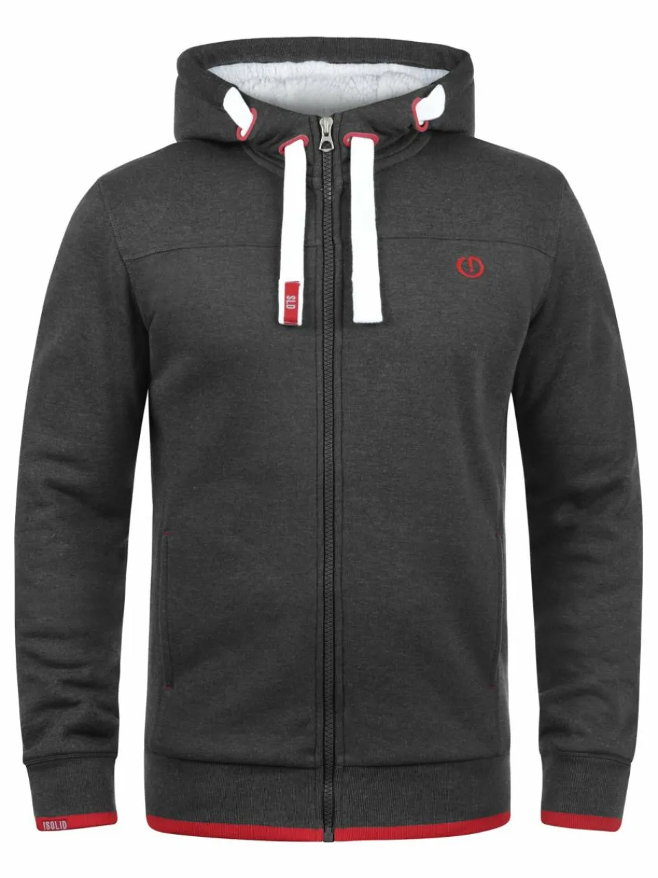 Solid Sweatshirts & Sweatjacken<Herren Kapuzensweatjacke - SDBenjaminZip grau uni