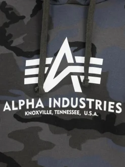 Alpha Industries Sweatshirts & Sweatjacken<Herren Kapuzensweatshirt schwarz gemustert