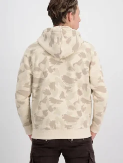 Alpha Industries Sweatshirts & Sweatjacken<Herren Kapuzensweatshirt beige gemustert
