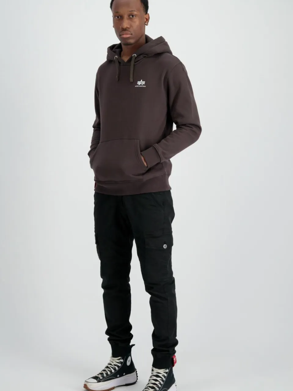 Alpha Industries Sweatshirts & Sweatjacken<Herren Kapuzensweatshirt braun uni