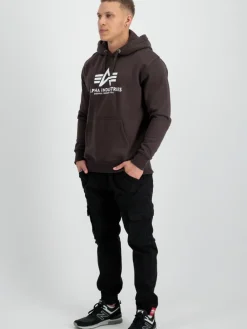 Alpha Industries Sweatshirts & Sweatjacken<Herren Kapuzensweatshirt braun bedruckt