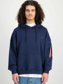 Alpha Industries Sweatshirts & Sweatjacken<Herren Kapuzensweatshirt blau uni