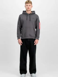 Alpha Industries Sweatshirts & Sweatjacken<Herren Kapuzensweatshirt grau bedruckt