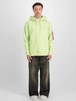 Alpha Industries Sweatshirts & Sweatjacken<Herren Kapuzensweatshirt grün bedruckt