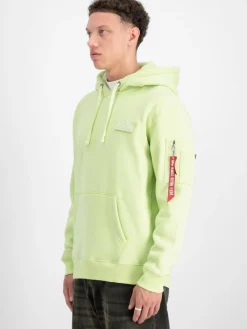 Alpha Industries Sweatshirts & Sweatjacken<Herren Kapuzensweatshirt grün bedruckt