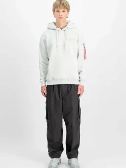 Alpha Industries Sweatshirts & Sweatjacken<Herren Kapuzensweatshirt grau bedruckt
