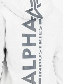 Alpha Industries Sweatshirts & Sweatjacken<Herren Kapuzensweatshirt grau bedruckt