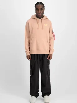 Alpha Industries Sweatshirts & Sweatjacken<Herren Kapuzensweatshirt koralle bedruckt