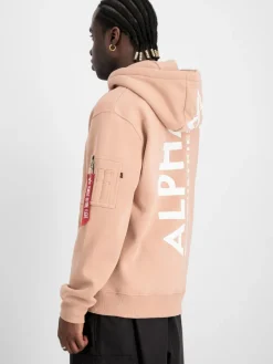 Alpha Industries Sweatshirts & Sweatjacken<Herren Kapuzensweatshirt koralle bedruckt
