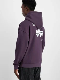 Alpha Industries Sweatshirts & Sweatjacken<Herren Kapuzensweatshirt lila bedruckt