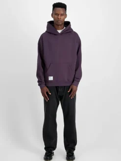 Alpha Industries Sweatshirts & Sweatjacken<Herren Kapuzensweatshirt lila bedruckt