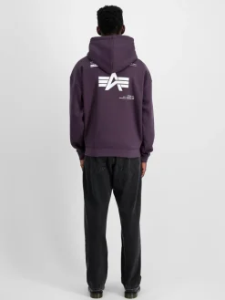 Alpha Industries Sweatshirts & Sweatjacken<Herren Kapuzensweatshirt lila bedruckt