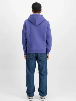 Alpha Industries Sweatshirts & Sweatjacken<Herren Kapuzensweatshirt purple bedruckt