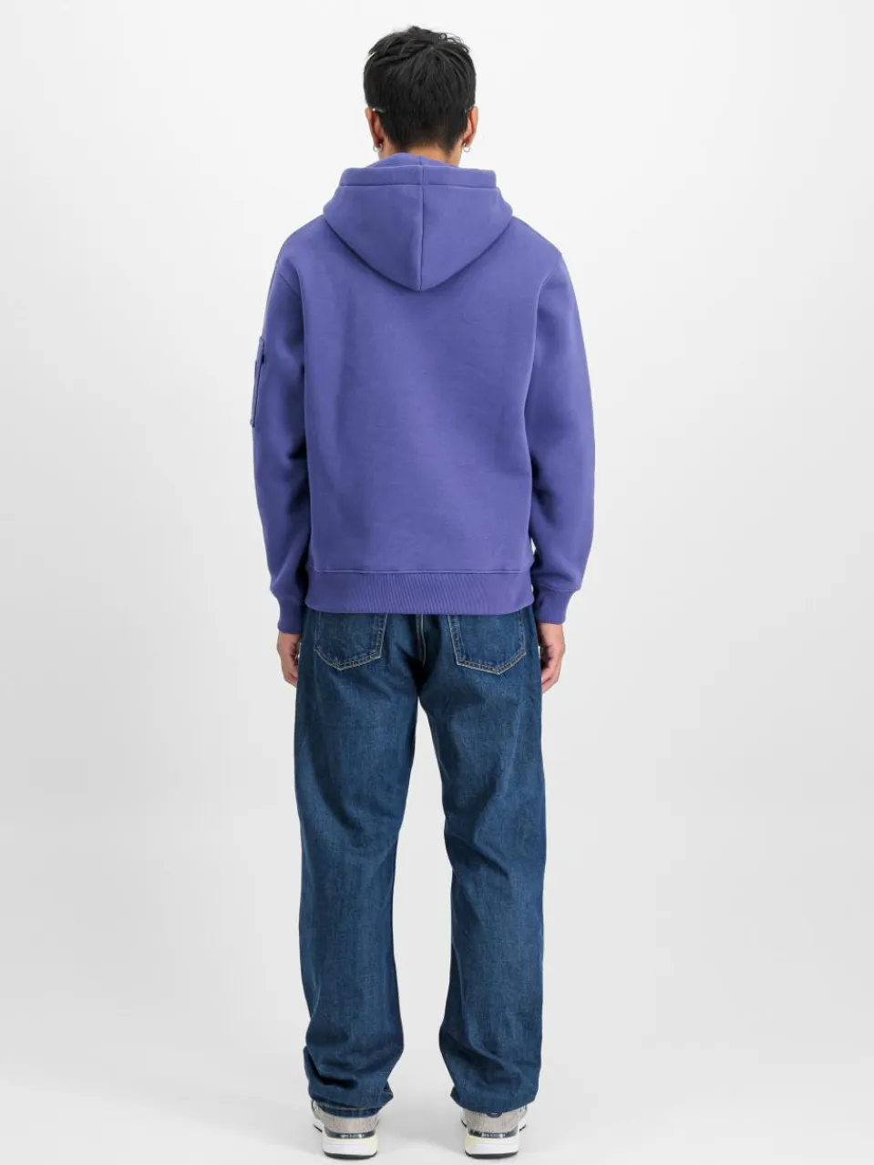 Alpha Industries Sweatshirts & Sweatjacken<Herren Kapuzensweatshirt purple bedruckt