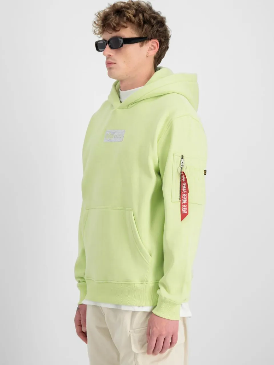 Alpha Industries Sweatshirts & Sweatjacken<Herren Kapuzensweatshirt grün bedruckt