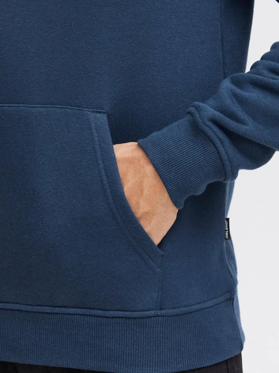BLEND Sweatshirts & Sweatjacken<Herren Kapuzensweatshirt blau uni