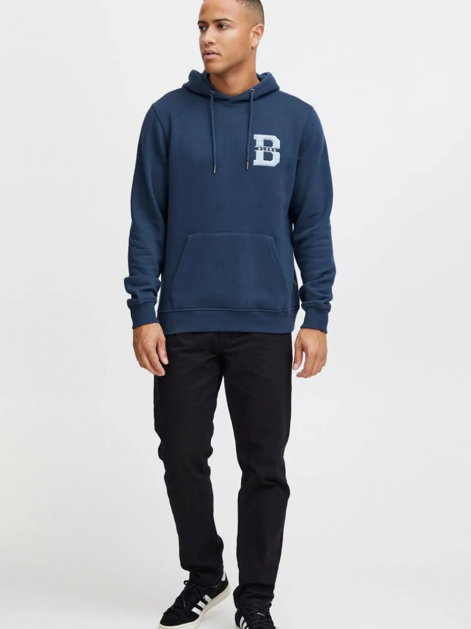 BLEND Sweatshirts & Sweatjacken<Herren Kapuzensweatshirt blau uni