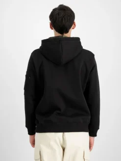 Alpha Industries Sweatshirts & Sweatjacken<Herren Kapuzensweatshirt schwarz bedruckt