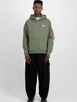 Alpha Industries Sweatshirts & Sweatjacken<Herren Kapuzensweatshirt grün bedruckt