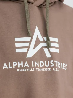 Alpha Industries Sweatshirts & Sweatjacken<Herren Kapuzensweatshirt taupe bedruckt