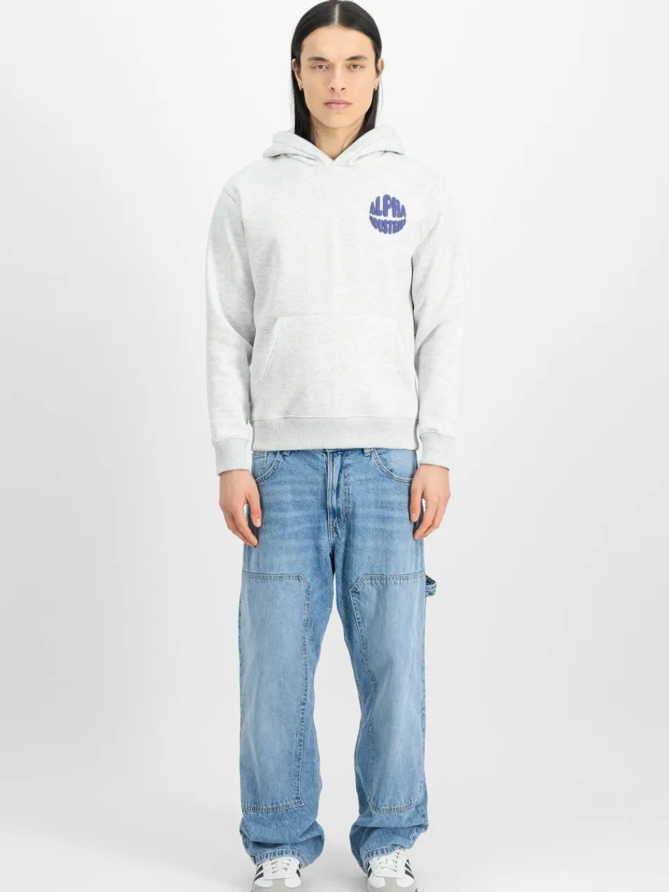 Alpha Industries Sweatshirts & Sweatjacken<Herren Kapuzensweatshirt grau uni