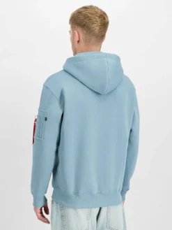 Alpha Industries Sweatshirts & Sweatjacken<Herren Kapuzensweatshirt blau uni