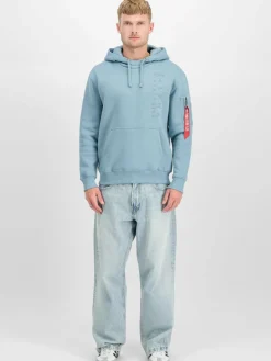 Alpha Industries Sweatshirts & Sweatjacken<Herren Kapuzensweatshirt blau uni
