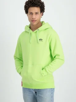 Alpha Industries Sweatshirts & Sweatjacken<Herren Kapuzensweatshirt grün uni