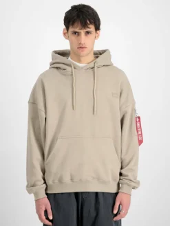 Alpha Industries Sweatshirts & Sweatjacken<Herren Kapuzensweatshirt grün uni