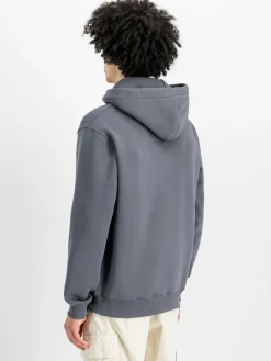 Alpha Industries Sweatshirts & Sweatjacken<Herren Kapuzensweatshirt grau bedruckt