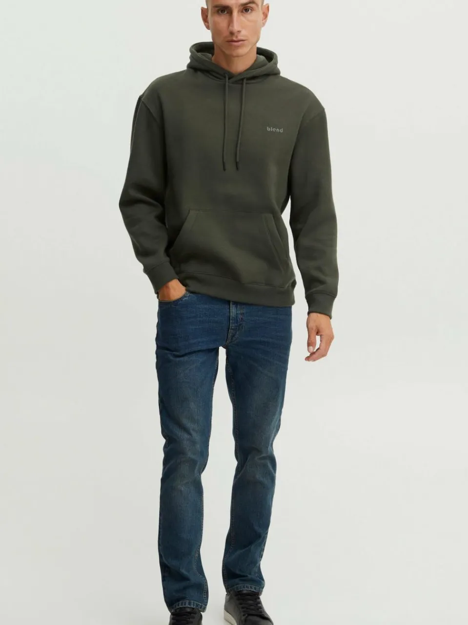 BLEND Sweatshirts & Sweatjacken<Herren Kapuzensweatshirt - BHDownton grün uni