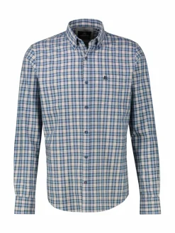 LERROS Hemden<Herren Karohemd blau kariert