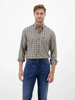 LERROS Hemden<Herren Karohemd kastanie kariert