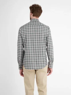 LERROS Hemden<Herren Karohemd oliv kariert