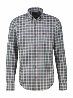 LERROS Hemden<Herren Karohemd oliv kariert