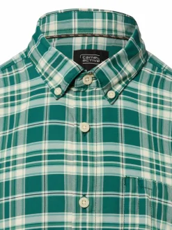 Camel Active Hemden<Herren Karohemd grün ecru kariert