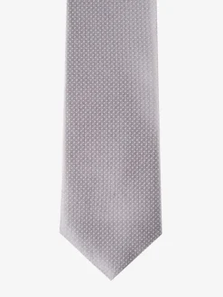 Roy Robson Krawatten & Fliegen<Herren Krawatte silber uni