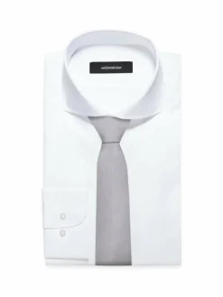 Seidensticker Krawatten & Fliegen<Herren Krawatte - Uni silber uni