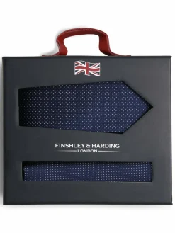 Herren Finshley & Harding London Krawatten & Fliegen>Herren Krawatte und Einstecktuch aus Seide