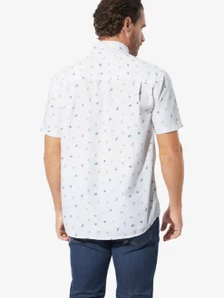 BABISTA Hemden<Herren Kurzarmhemd - ALARIN weiß bedruckt