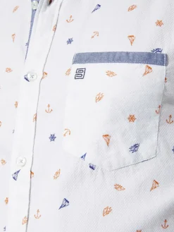 BABISTA Hemden<Herren Kurzarmhemd - ALARIN weiß bedruckt