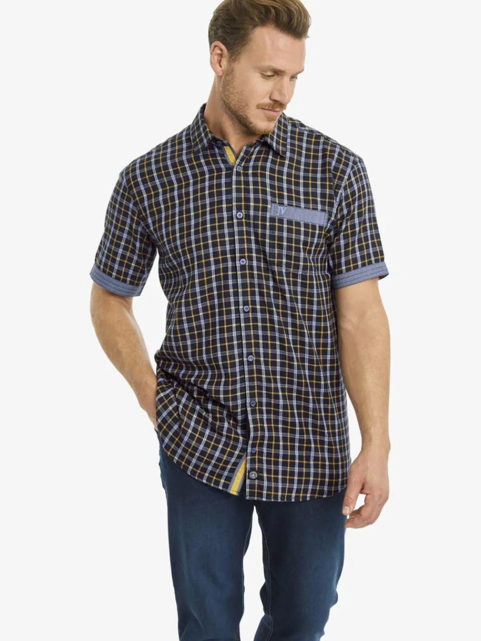 Herren Jan Vanderstorm Hemden>Herren Kurzarmhemd - BAKKE